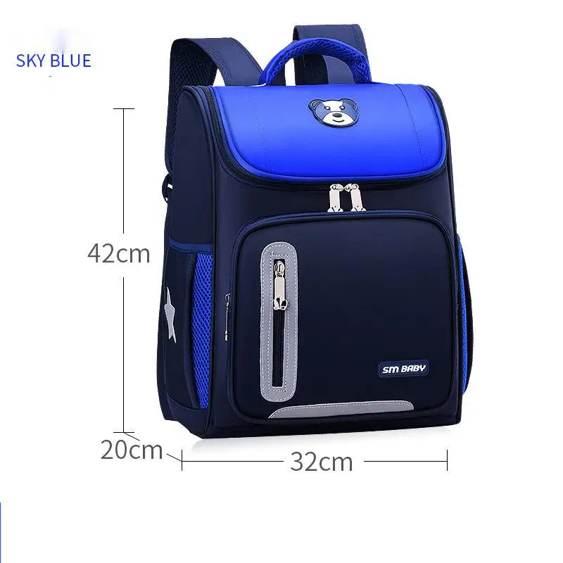 B-103 Custom Logo Printing Simple Design Kids School Backpack Nylon Material with Zipper Closure Waterproof