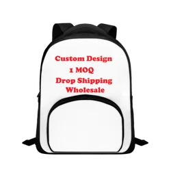 Stylish Elegant Bird Flower Prints High Quality 12 Inch Children's Backpack Print on Demand Custom Waterproof Student Backpack