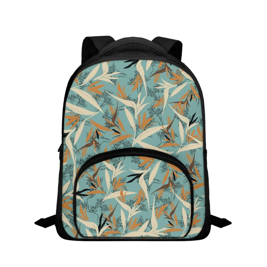 Stylish Elegant Bird Flower Prints High Quality 12 Inch Children's Backpack Print on Demand Custom Waterproof Student Backpack