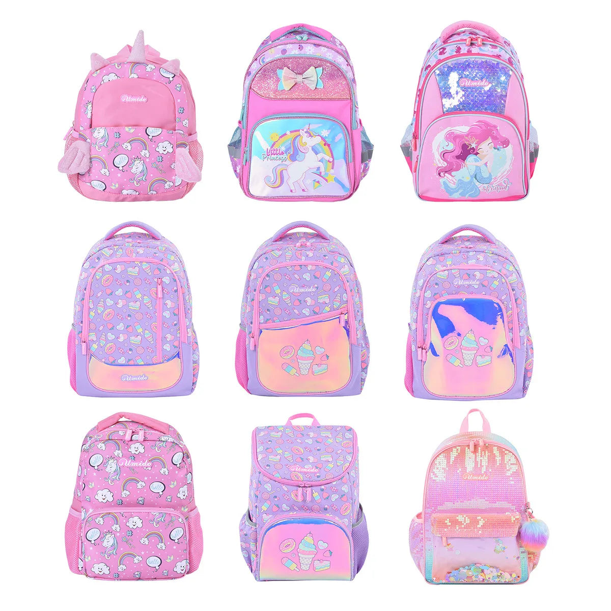 Custom Digital/Silk Screen Printing Kids Casual Book Bag Girl School Student Bagpack Schoolbag Waterproof Backpack School Bags