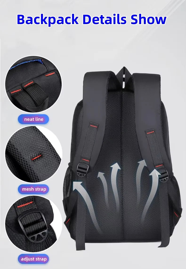 Wholesale Black Oxford Custom Logo Kid School Bags Large Capacity Waterproof School Travel Backpacks Business Laptop Backpacks