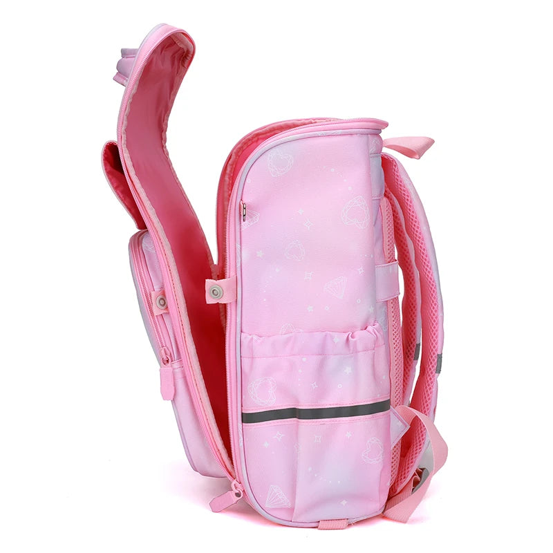Custom Unicorn Cartoon Elementary School pink Purple Navy Blue rainbow Waterproof Children's Backpack Backpack