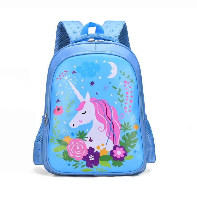 Children School Bags Custom Cute Cartoon Unicorn Printed Kids Girls Boy Anime School Bag Backpacks