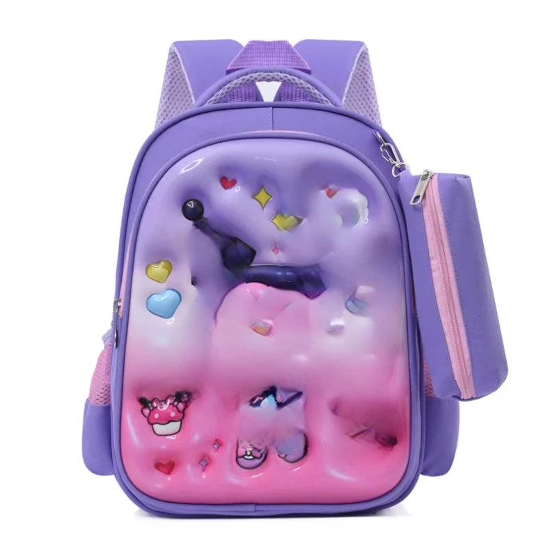 2025 3D Cartoon Printing Kindergarten Student School Backbag Bags for Kids Backpack Rucksack