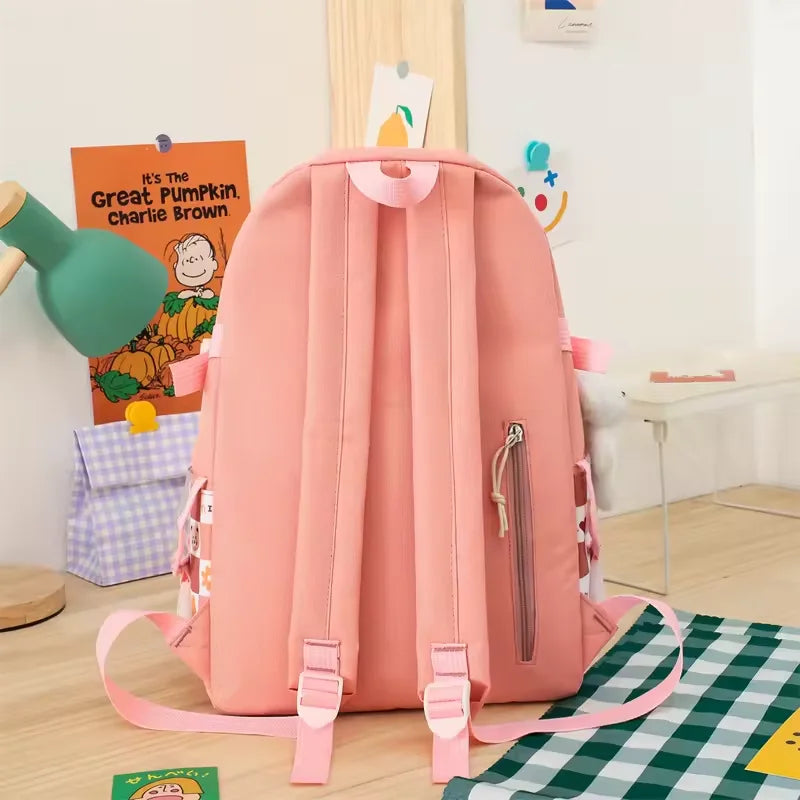 2025 Custom INS Style School Backpack Set Waterproof Canvas Rucksack for Boys and Girls Nylon Lining Wholesale for Kids