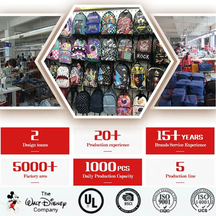 Custom Youth Game Print Trolley Bags Backpack Travel School Student Kids Carry on 18\