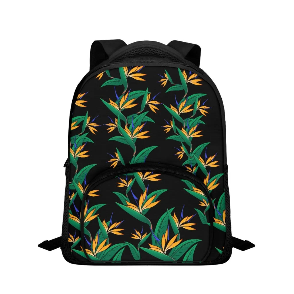 Stylish Elegant Bird Flower Prints High Quality 12 Inch Children's Backpack Print on Demand Custom Waterproof Student Backpack