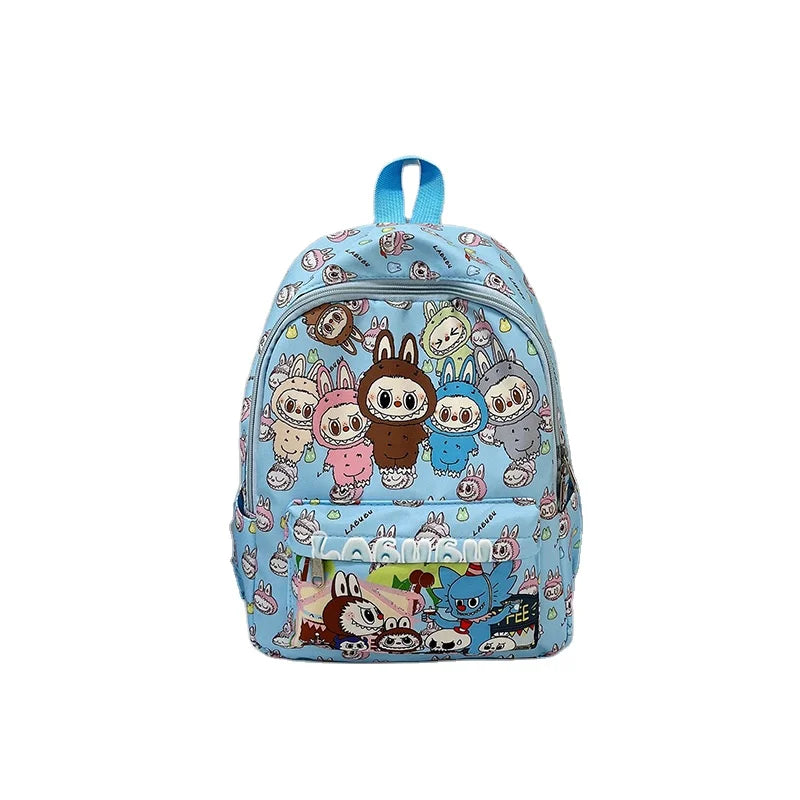 2025 New Labubu Monster Kids School Backpacks Cute Boys and Girls Cartoon School Bags for Kindergarten Students