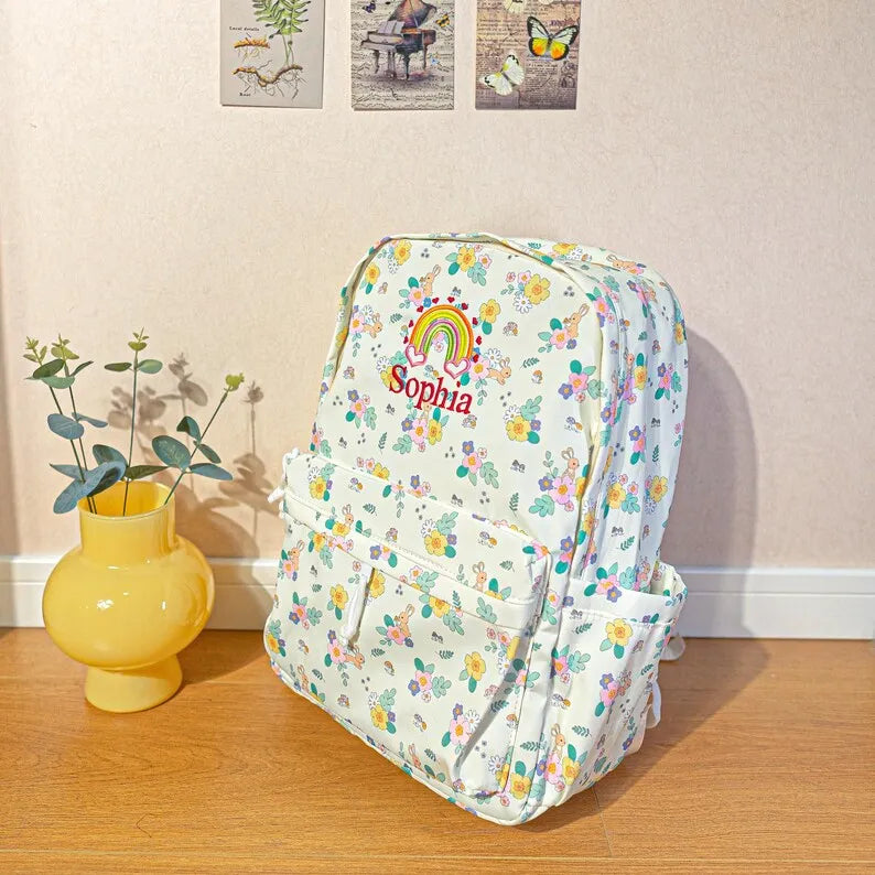 Wholesale Custom Student Backpack Popular School Backpack Bags With Floral Toddler School Bags Kids Backpack Bags for Womens