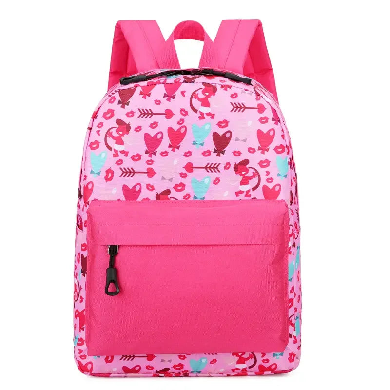 Factory Cheap High Quality Hot-selling All-over Printing Korean Kids Character Backpack Oxford Lightweight School Bags