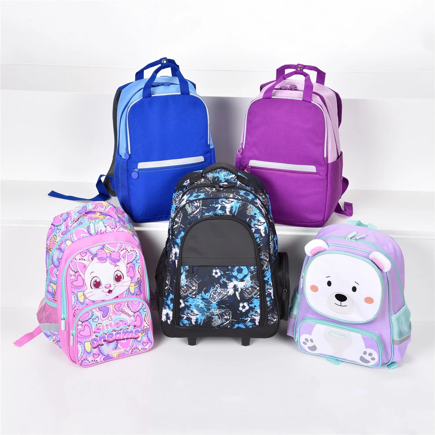 Custom Digital/Silk Screen Printing Kids Casual Book Bag Girl School Student Bagpack Schoolbag Waterproof Backpack School Bags